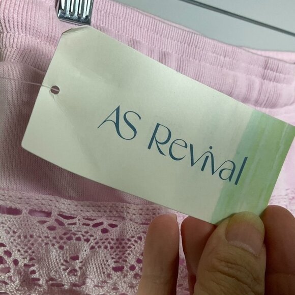 NWT Altar'd State Revival Pink Real Love Lace Skort (S) & Sweatshirt (M) Set - Picture 10 of 16
